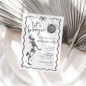 Let's Boogie Skeleton Halloween Invitation Kaart