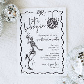 Let's Boogie Skeleton Halloween Invitation Kaart