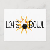 Lets Bowl Briefkaart (Voorkant)