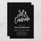 Let's Celebrate | Chique Script 60e verjaardag Par Kaart (Voorkant / Achterkant)