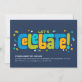 Let's Celebrate! feestuitnodiging Kaart (Voorkant)