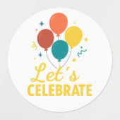 Let's Celebrate - Fun Balloon Sticker  (Design 1)