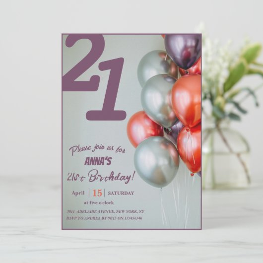 "Let's Celebrate! : gepersonaliseerde feestuitnodi Kaart (Staand voorkant)