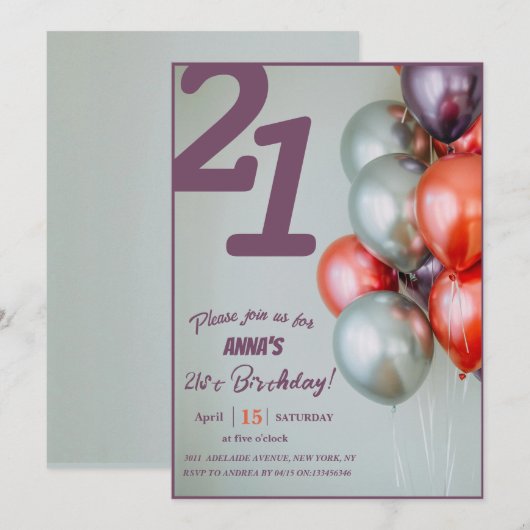 "Let's Celebrate! : gepersonaliseerde feestuitnodi Kaart (Voorkant / Achterkant)