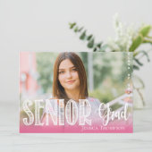 Let's Celebrate | Hoger Afstudeerder | Roze Afstud Kaart (Staand voorkant)