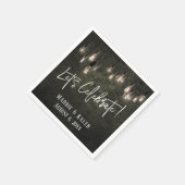 Let's Celebrate Industrial Bricks met Edison-verli Servet (Hoek)