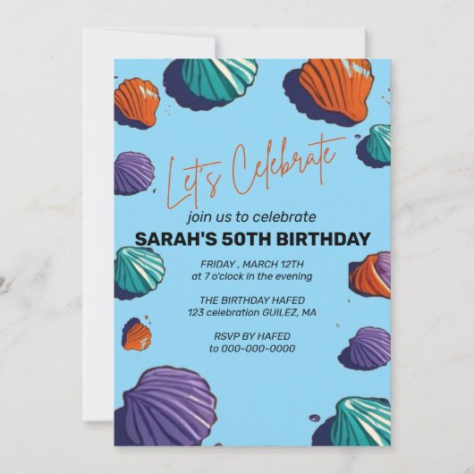 Let's Celebrate Invitation Sjabloon, bewerkbare Su Save The Date (Voorkant)