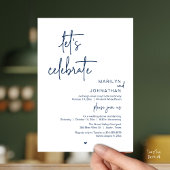 Let's Celebrate, Minimal Modern Wedding Reception Kaart