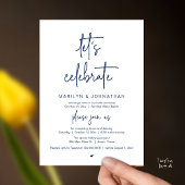 Let's Celebrate, Modern Minimal Wedding Reception Kaart