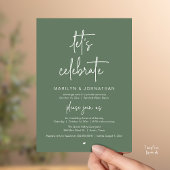 Let's Celebrate, Modern Minimal Wedding Reception Kaart