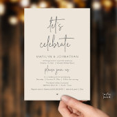 Let's Celebrate, Modern Minimal Wedding Reception Kaart