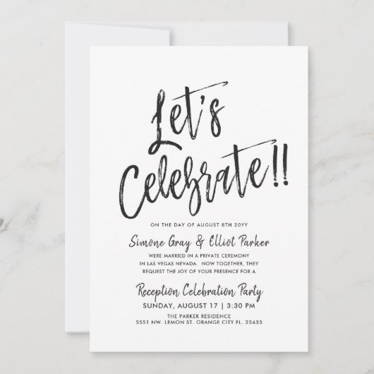 Let's Celebrate | Posthuwelijk Kaart (Voorkant)