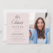 Let's Celebrate! Script Photo Afstudeerder Party P Kaart (Voorkant)