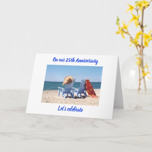 LET'S CELEBRATE "US" - 25e BRUILOFT JUBILEUM Kaart (Gele Bloem)