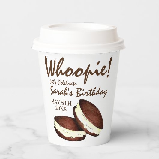 Let's Celebrate! Whoopie Pies Birthday Party Papieren Bekers (Voorkant)