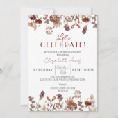 Let's Celebrate! Wildflower Pensioen Partij Kaart (Voorkant)