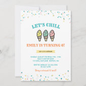 Lets Chill Ice Cream verjaardagsfeestje Kaart (Voorkant)