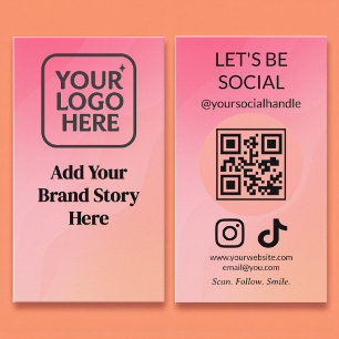 Let's Connect Social Media QR Code Visitekaartje