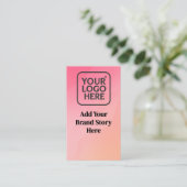 Let's Connect Social Media QR Code Visitekaartje (Staand voorkant)