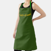 Let's Cook Olive Green  Kitchen Craft Chef  Schort (Insitu)