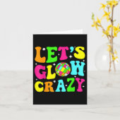 Lets Crazy Retro Verjaardagsfeestje Gloeiende jare Kaart (Gele Bloem)