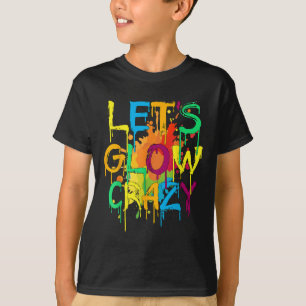 Lets Crazy Retro Verjaardagsfeestje Gloeiende jare T-shirt