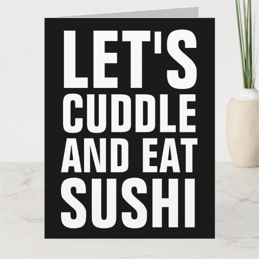 LE'TS CUDDLE & EAST SUSHI BIG BIRTHDAY CARDS KAART (Voorkant)