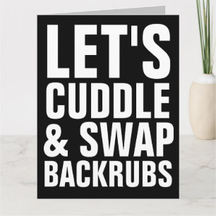 LE'TS CUDDLE & SWAP BACKRUBS BIG BIRTHDAY CARDS KAART
