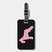 Lets Cure Cancer Ribbon Schnauzer Bagagelabel (Voorkant verticaal)