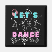 Lets Dans/Dansende Skeletten Magneet (Voorkant)