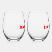 Let's Day Drink - Grappig Drink citaat Wijnglas Zonder Voet (Rechts)