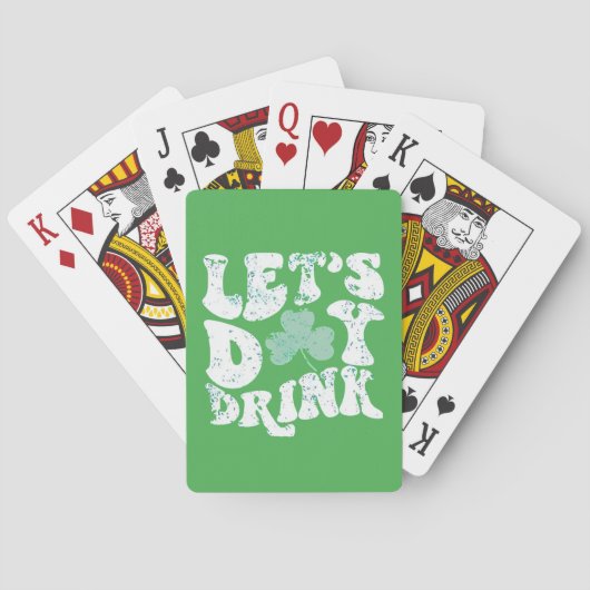 Let's Day Drink St Patrick Paddy Lucky Charm Pokerkaarten (Achterkant)