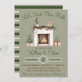 Let's Deck Their Halls, Holiday Bridal Shower Kaart (Voorkant / Achterkant)