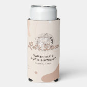 Lets Disco 30e verjaardag Retro Groovy 70s Custom Seltzer Blikjeskoeler (Seltzer Voorkant)