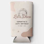 Lets Disco 30e verjaardag Retro Groovy 70s Custom Seltzer Blikjeskoeler (Voorkant)