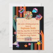 Let's Disco 70s Theme Verjaardag Uitnodiging (Voorkant)