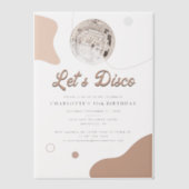 Lets Disco Retro 30e verjaardagsfeestje Vellum Uitnodigingen (Voorkant)