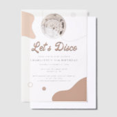 Lets Disco Retro 30e verjaardagsfeestje Vellum Uitnodigingen (Offset)