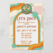 Let's Disco, Retro Birthday  Kaart (Voorkant)