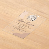 Lets Disco Retro Groovy 30e verjaardagsfeestje Acryl Uitnodigingen (Laagn)