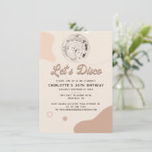 Lets Disco Retro Groovy 30e verjaardagsfeestje Kaart (Staand voorkant)