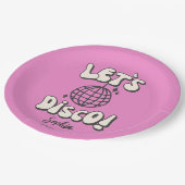 Let's Disco Verjaardagsfeest Magenta Paper Bord (Gekanteld)