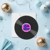 "Let's Disco" Vinyl Record Verjaardagsfeest Kaart