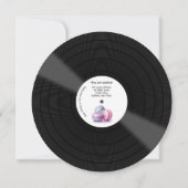 "Let's Disco" Vinylplaat Verjaardagsfeest Kaart (Achterkant)