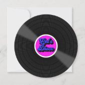 "Let's Disco" Vinylplaat Verjaardagsfeest Kaart (Voorkant)