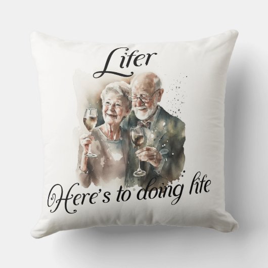 "Let's Do Life" Throw Pillow Kussen (Achterkant)