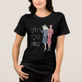Lets Do Lunch  DAMES Tri-Blend Shirt (Voorkant)