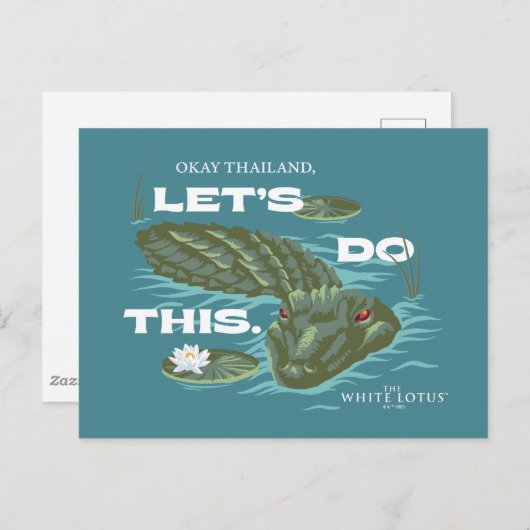 Let's Do This Alligator beroemd gemaakt door The W Briefkaart (Voorkant / Achterkant)