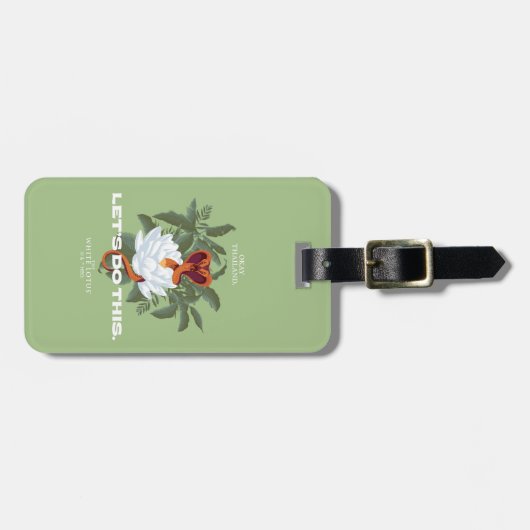 "Let's Do This" Cobra - De Witte Lotus Bagagelabel (Voorkant horizontaal)