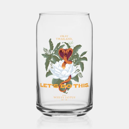 "Let's Do This" Cobra - De Witte Lotus Blikvorm Glas (Voorkant)